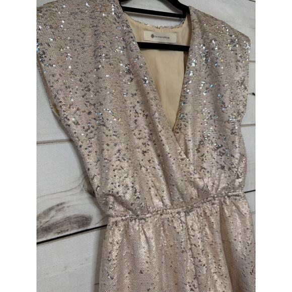 The Impeccable Pig Size SM Gold Sequin Romper Fun for Holidays! - Picture 8 of 8